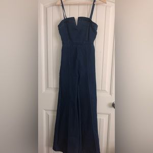 Denim jumper- small brand new wide leg